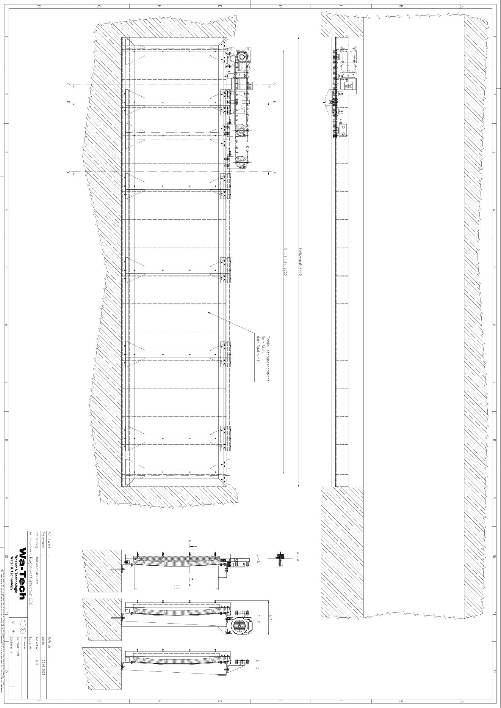 Technical Drawing Stormwater Screen Type CSO